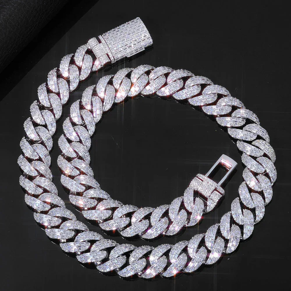 20mm Bubble Cuban Chain Necklace Zircon Hip Hop Jewelry - CaratixJewelry